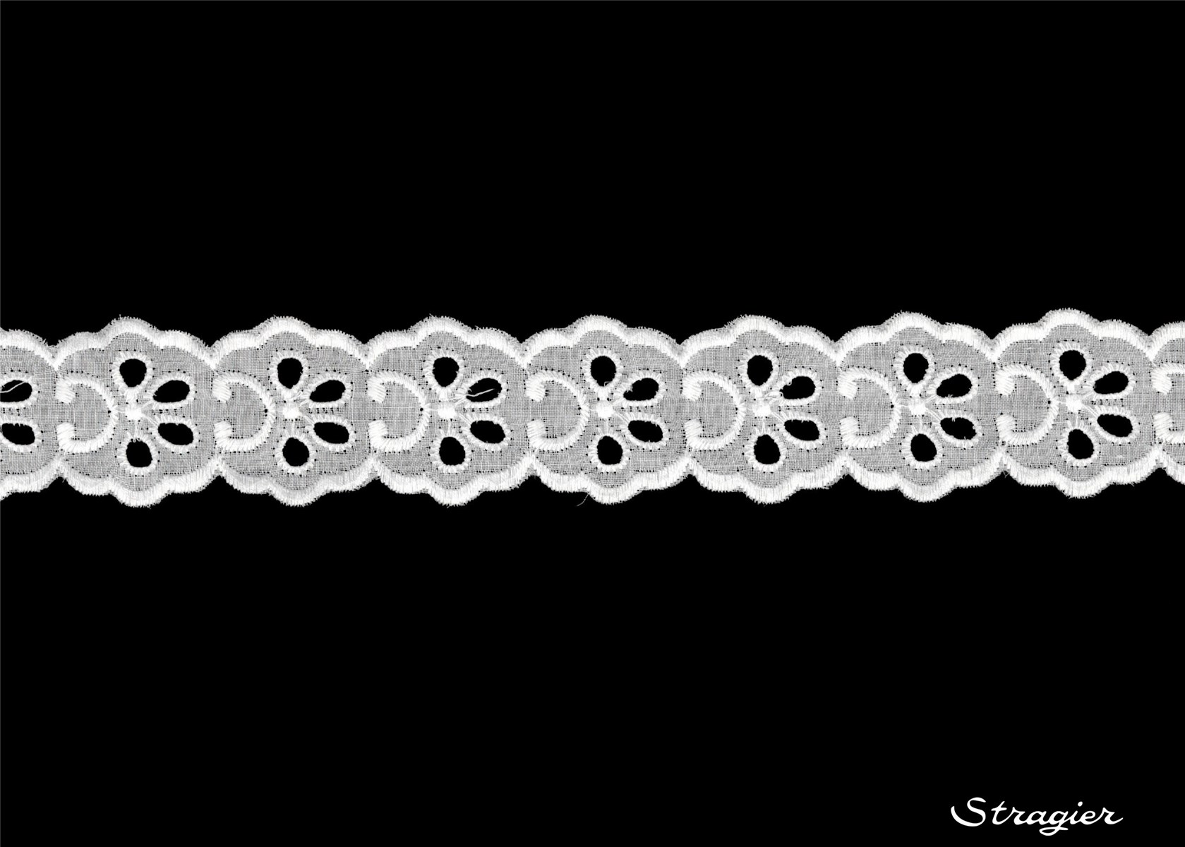 Broderie anglaise - Galon - 012163 - Blanc - 35 mm
