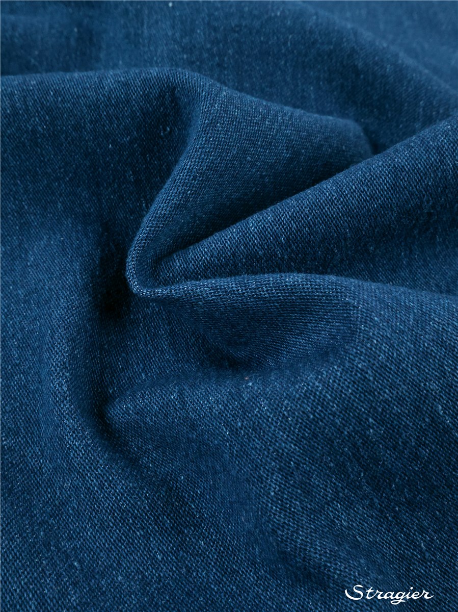 Heavy Denim Fabric - stretch - Plain - Bleu moyen