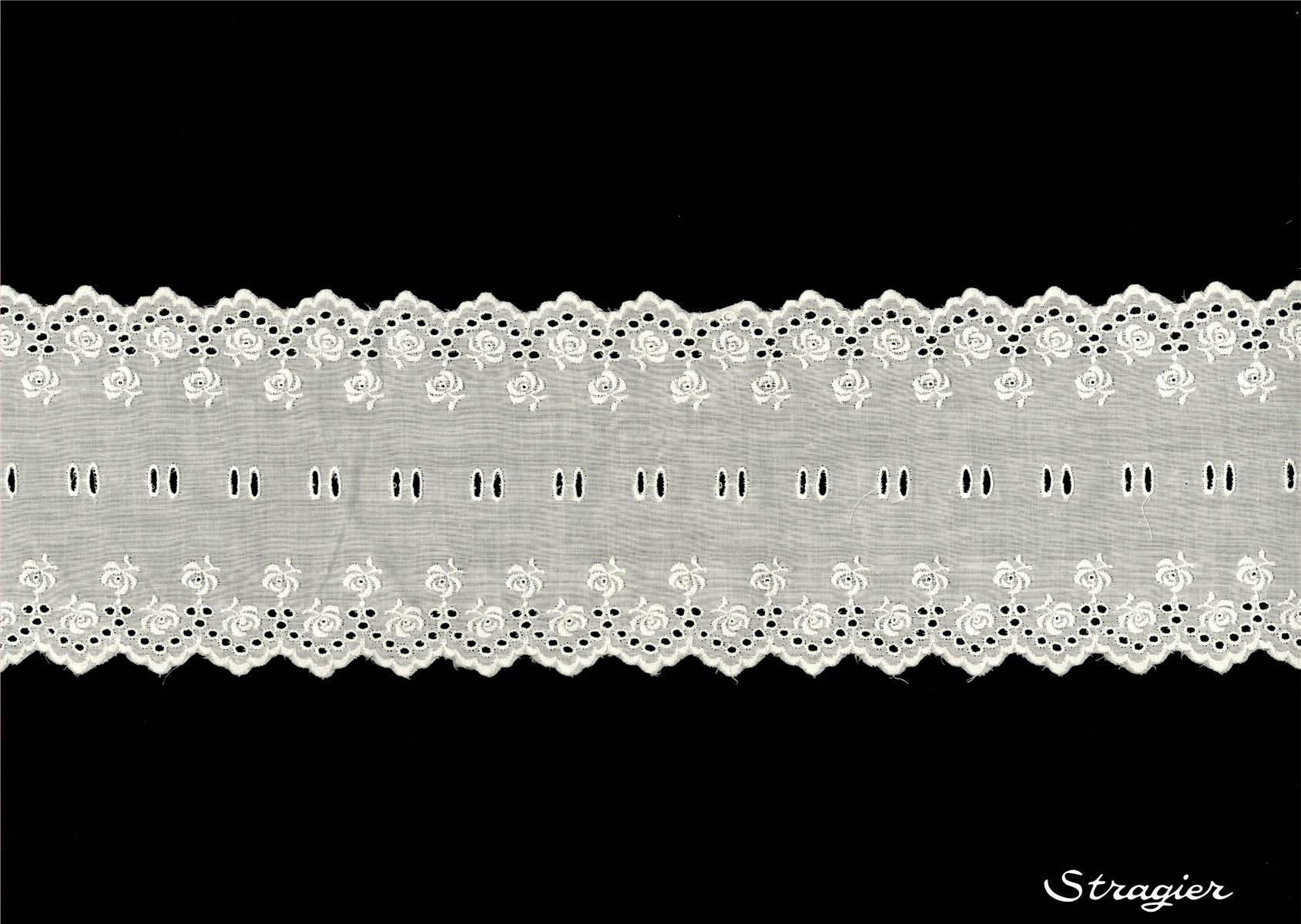 Broderie anglaise - Galon - 012170 - Porcelaine - 125 mm