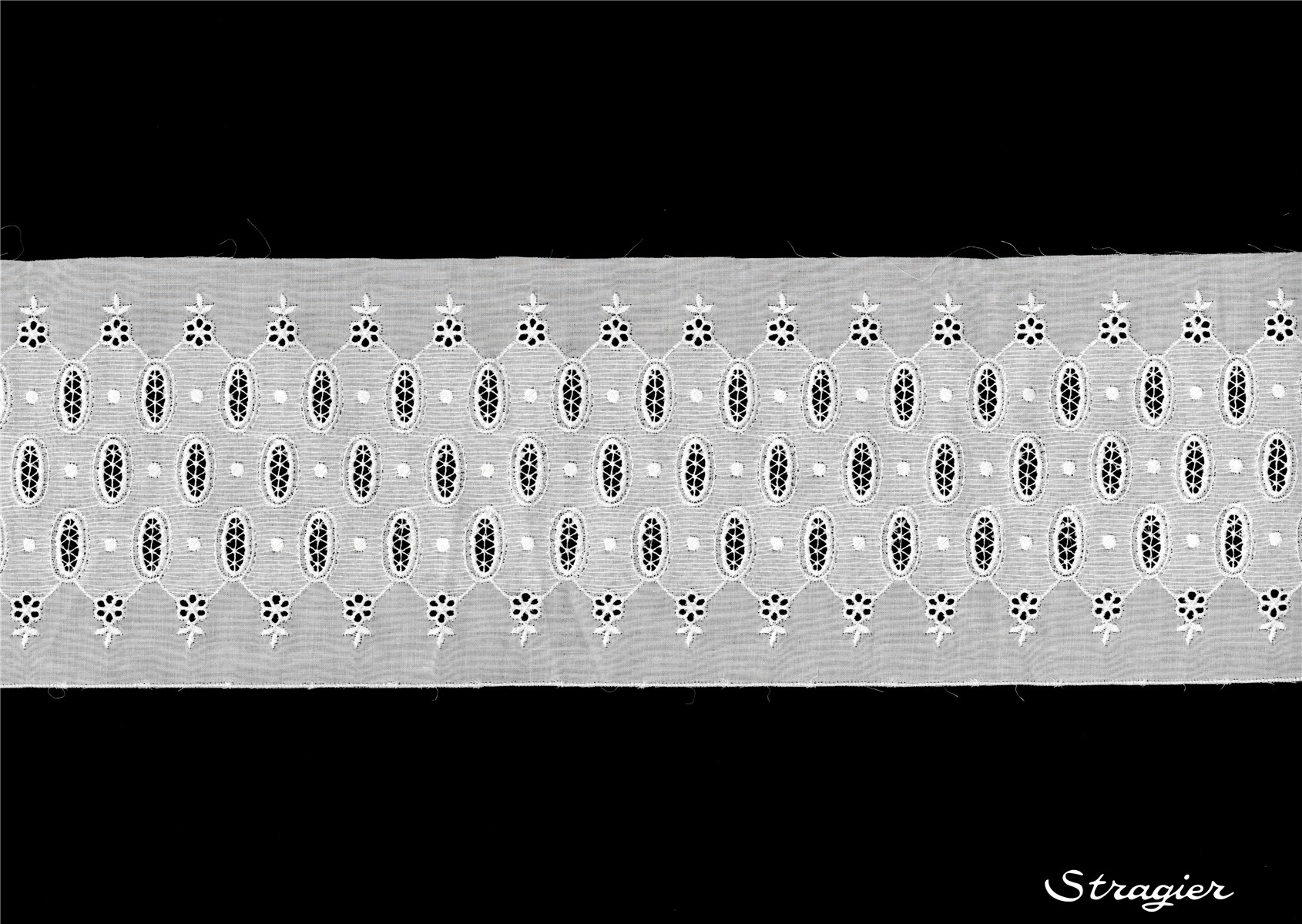 Cotton Eyelet Lace Trim - Olivia - Blanc - 135 mm-125 mm