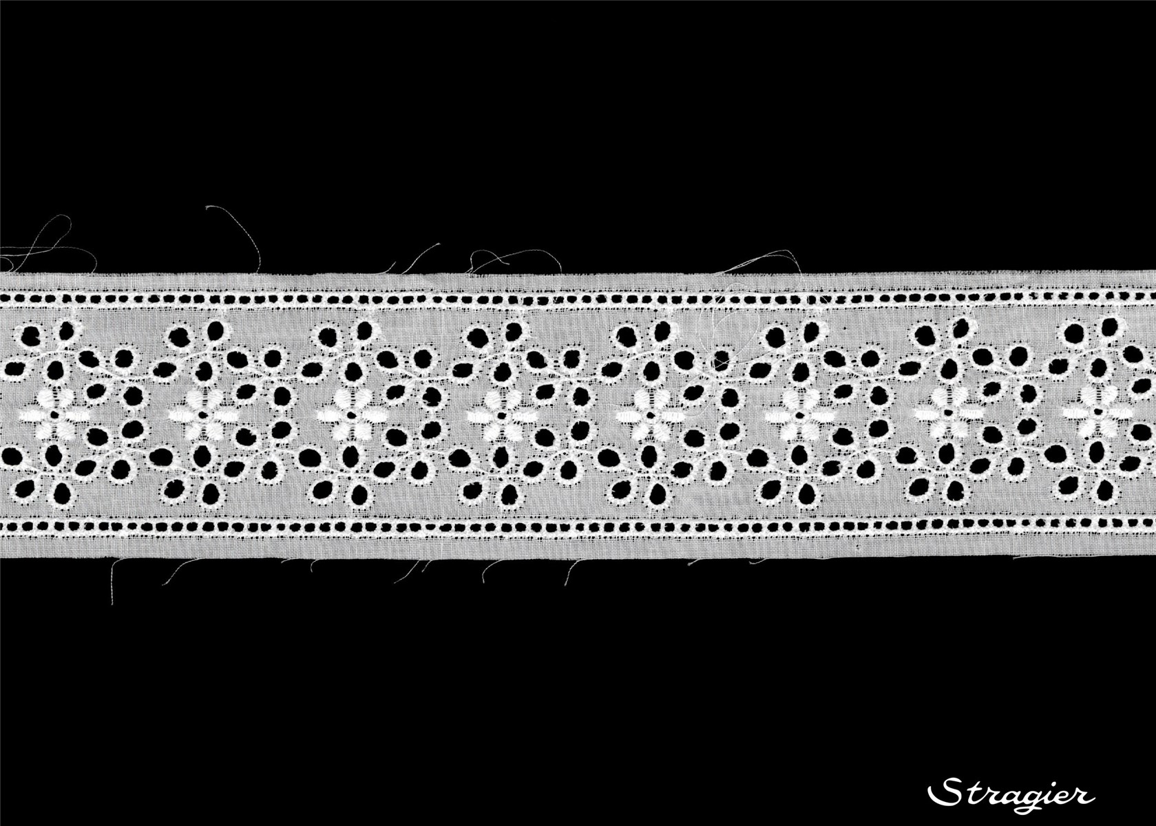 Cotton Eyelet Lace Trim - 012178 - Blanc - 50 mm-45 mm