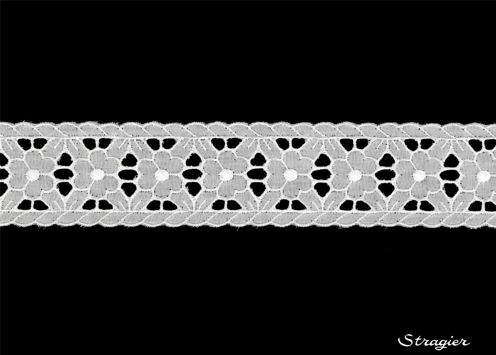 Broderie anglaise - Galon - 012188 - Blanc - 45 mm