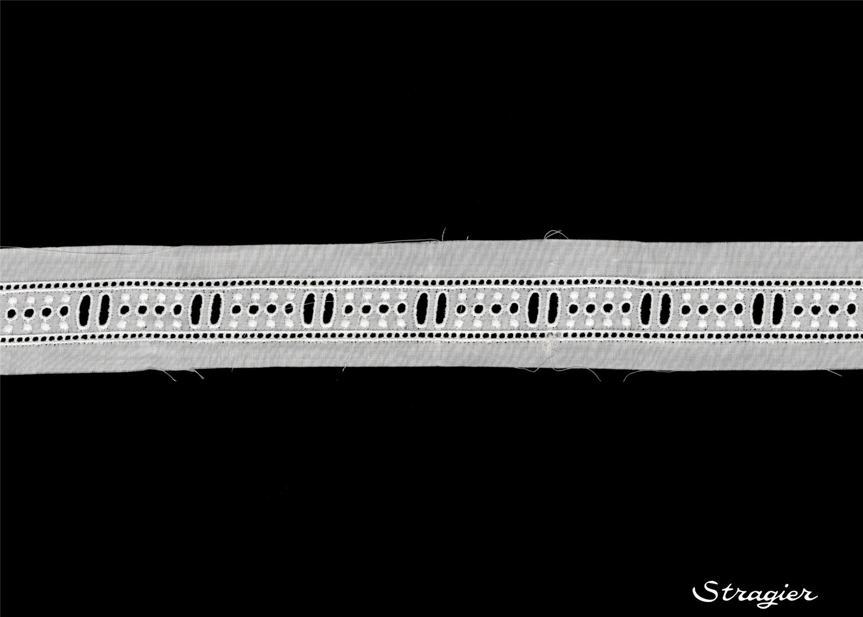 Cotton Eyelet Lace Trim - 012191 - Blanc - 25 mm-15 mm