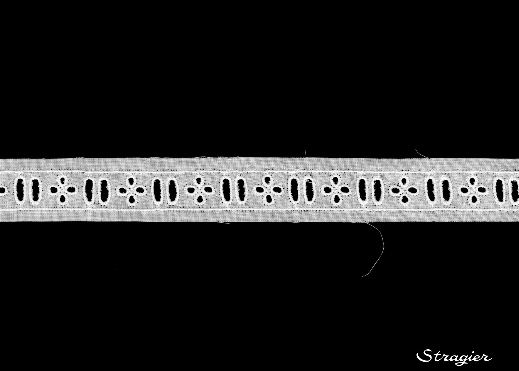 Cotton Eyelet Lace Trim - Austin - Blanc - 25 mm-15 mm