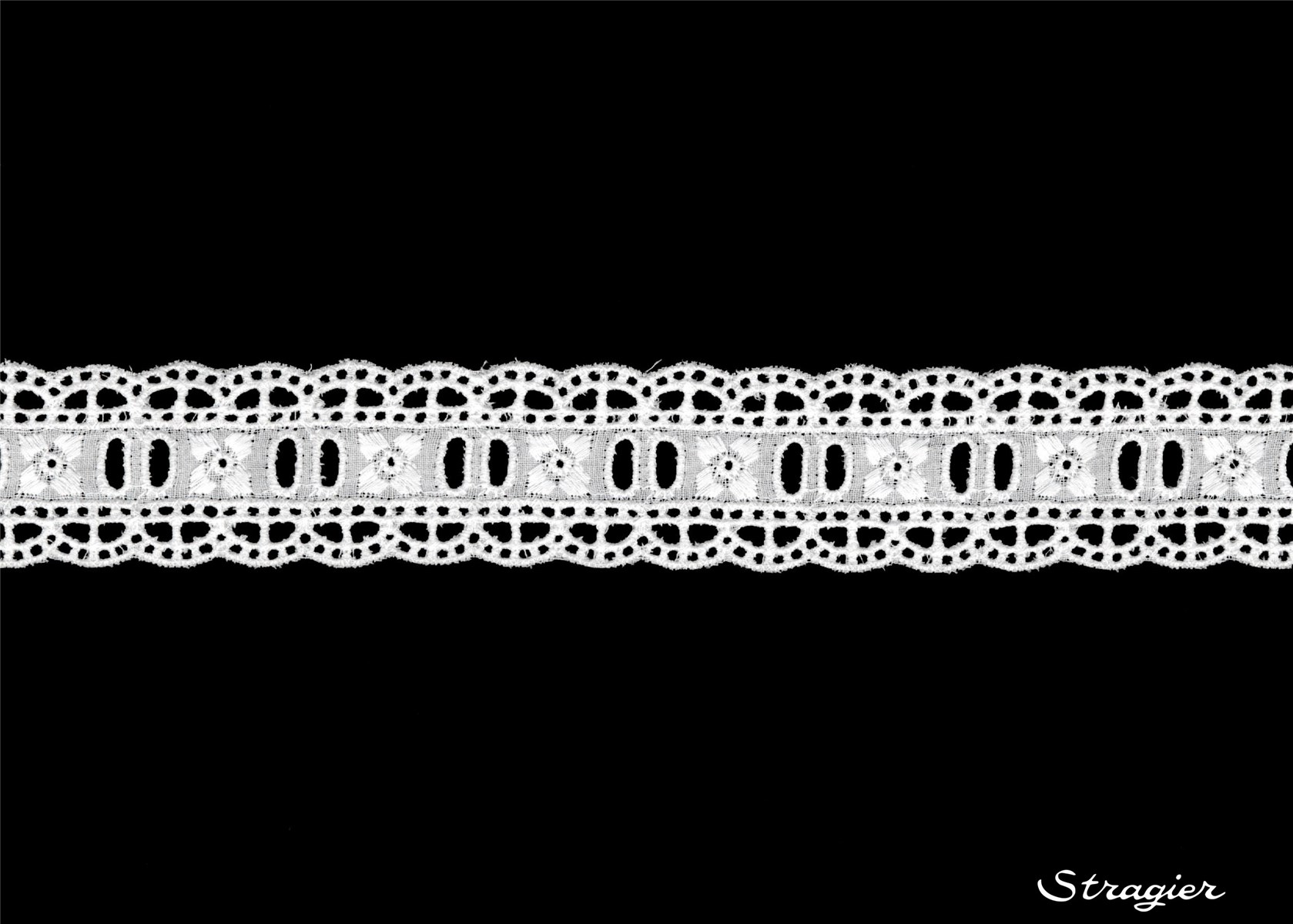 Broderie anglaise - Galon - 012326 - Blanc - 35 mm