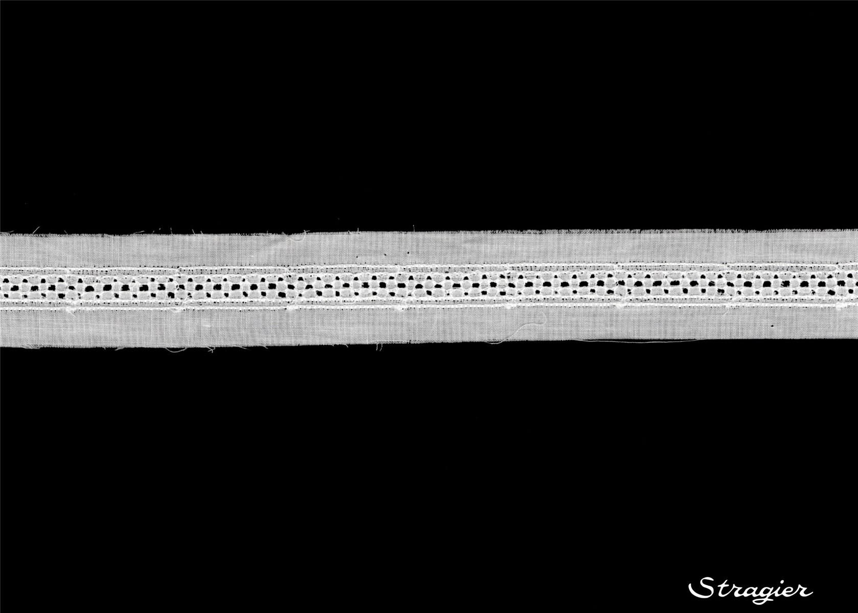 Cotton Eyelet Lace Trim - 012330 - Blanc - 25 mm-10 mm