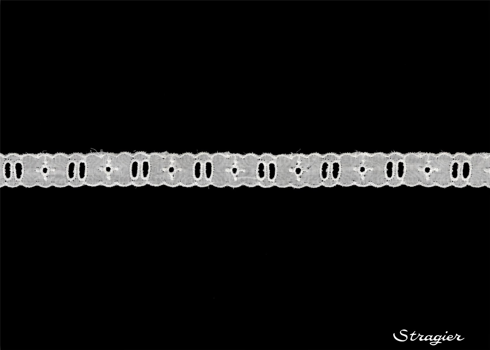 Cotton Eyelet Lace Trim - 012335 - Blanc - 15 mm
