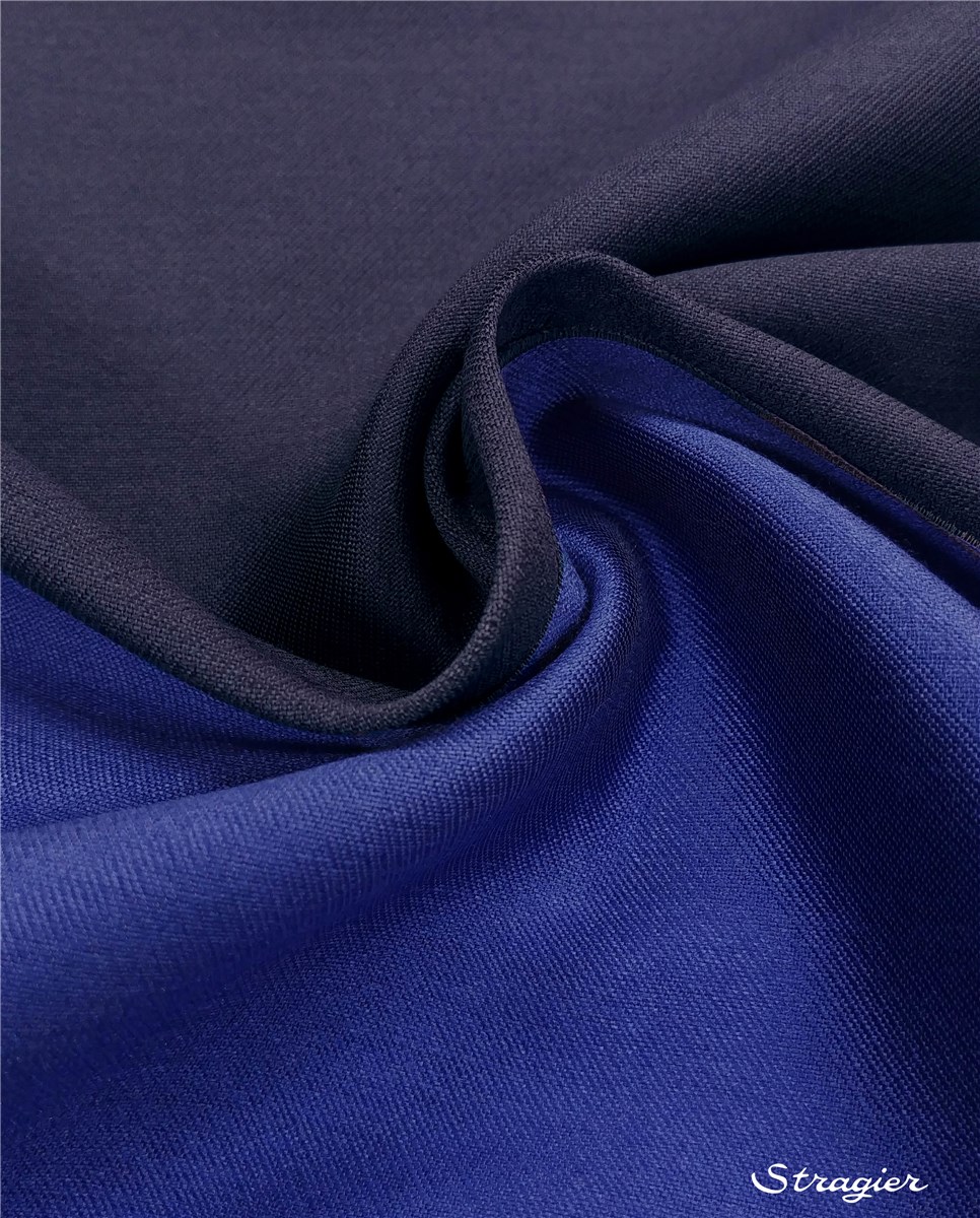 Double Silk - Soft - Plain - Marine-Bleuet