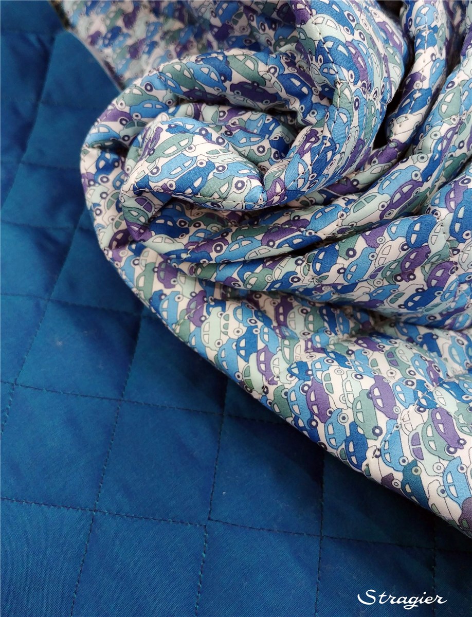 Liberty Quilted Fabric - 9172 Cars - B