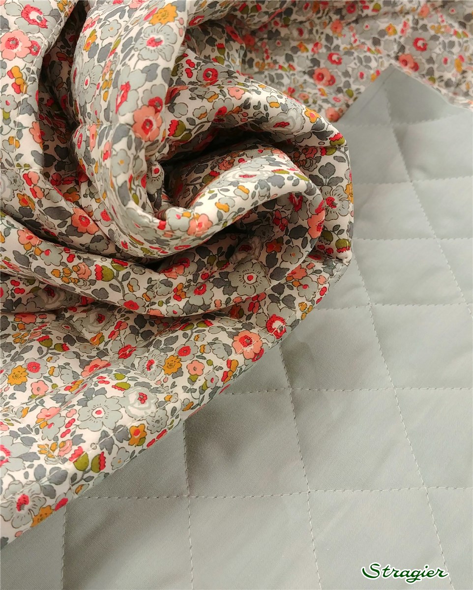 Liberty Quilted Fabric - 8020 Betsy Ann - Porcelaine