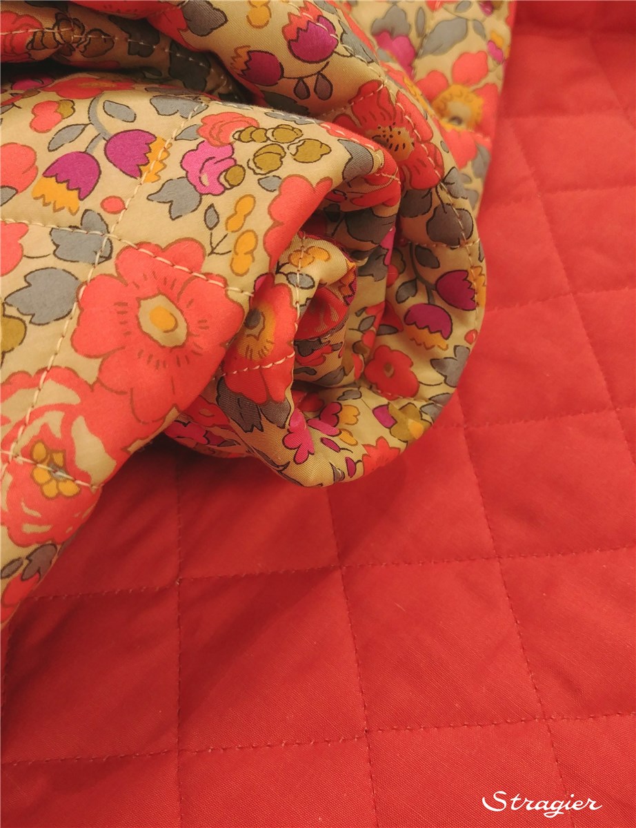 Liberty Quilted Fabric - 2019 Betsy - Fluo Thé