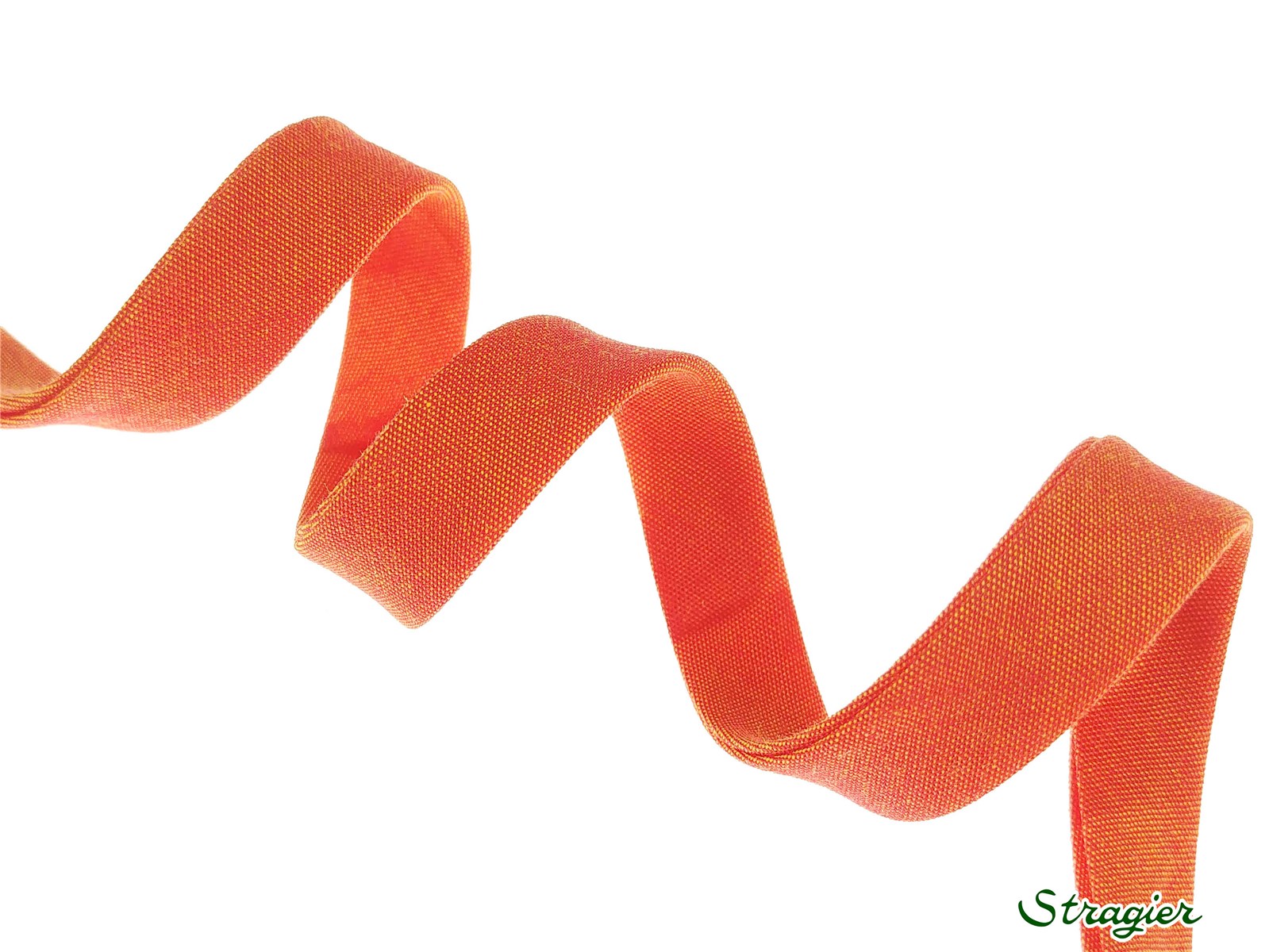 End-and-End Bias Binding - Plain - Mandarine - 10 mm