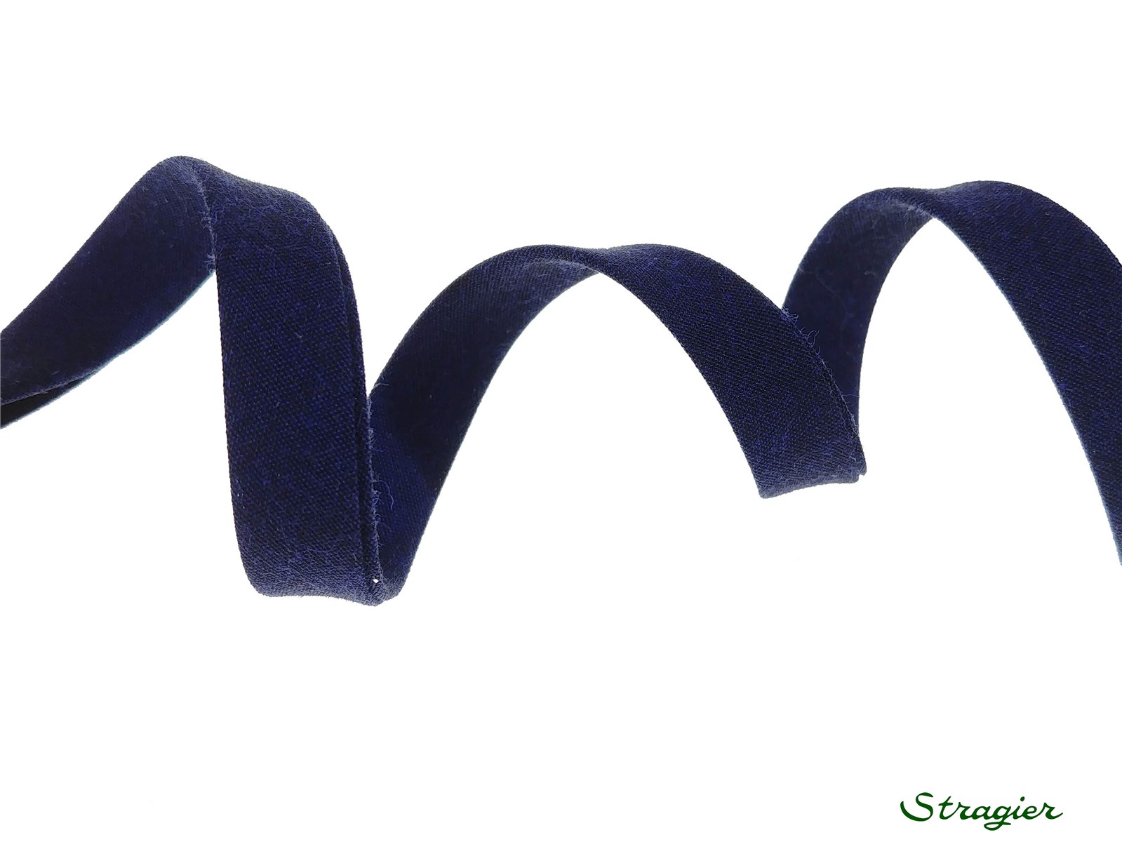End-and-End Bias Binding - Plain - Marine changeant - 10 mm