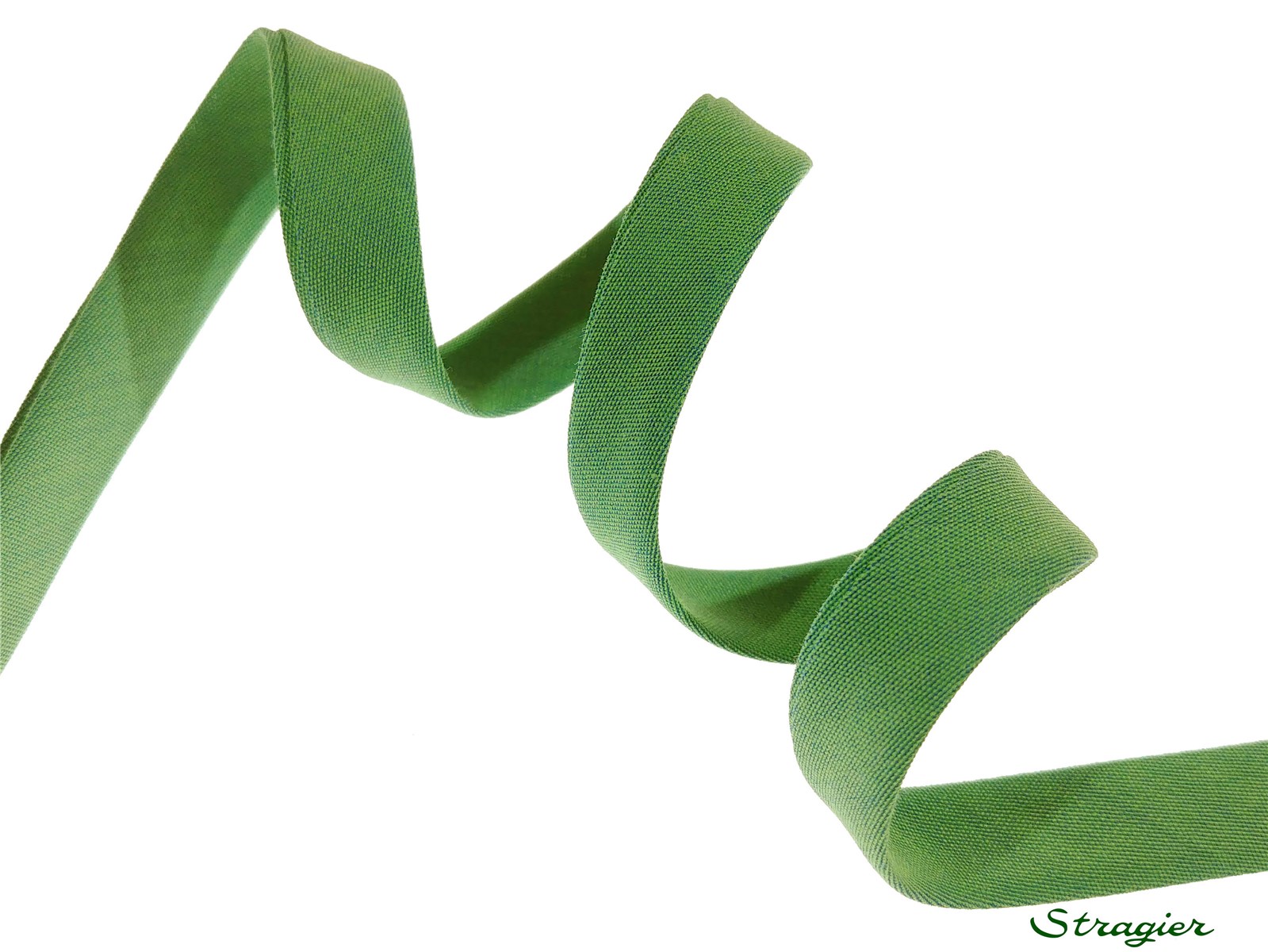End-and-End Bias Binding - Plain - Vert Bleu - 10 mm