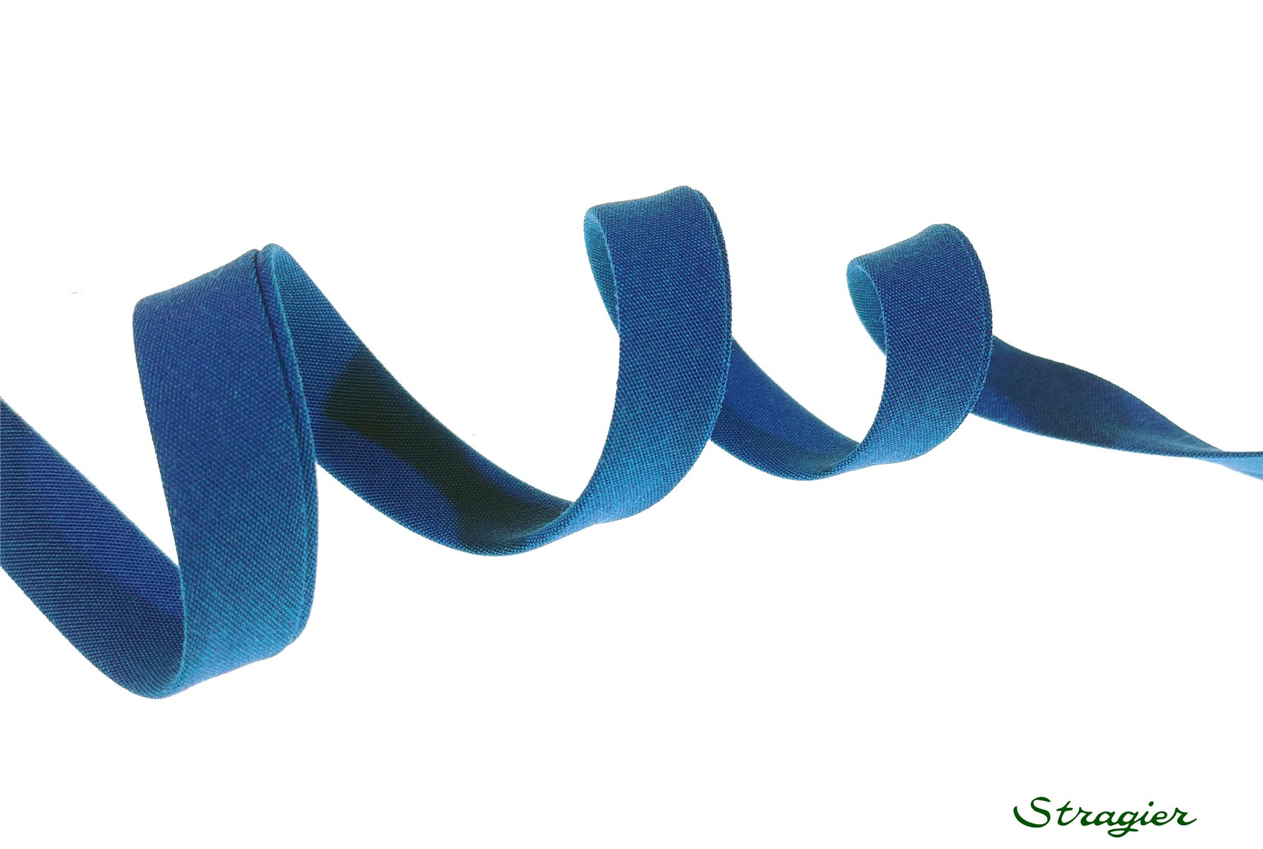 End-and-End Bias Binding - Plain - Bleu Sarcelle - 10 mm