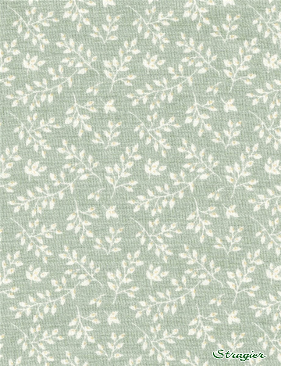 Twill léger Coton BIO - Brindille - Menthe givrée 