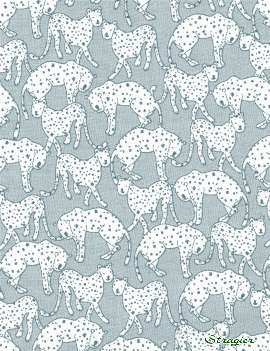 Twill léger Coton BIO - Léo - Bleu Nuage 