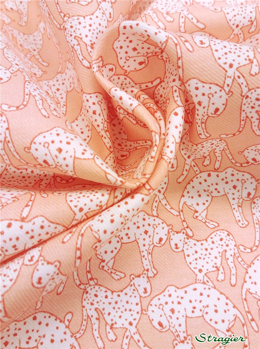 Twill léger Coton BIO - Léo - Rose Saumon 
