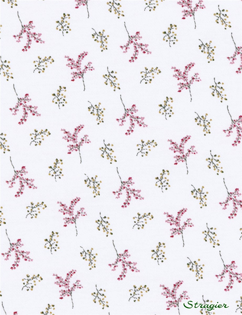 Organic Cotton Twill - light - Prunelle - Framboise-Ocre