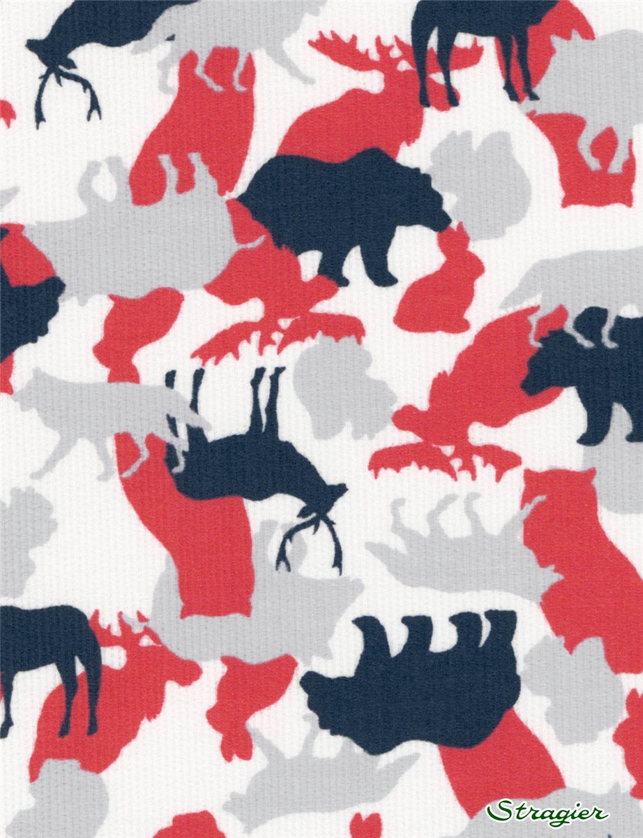 Velours milleraies - Wild World - Cerise-Marine 