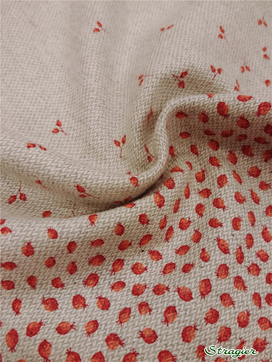 brushed Cotton - Lena - Gris Perle-Cerise