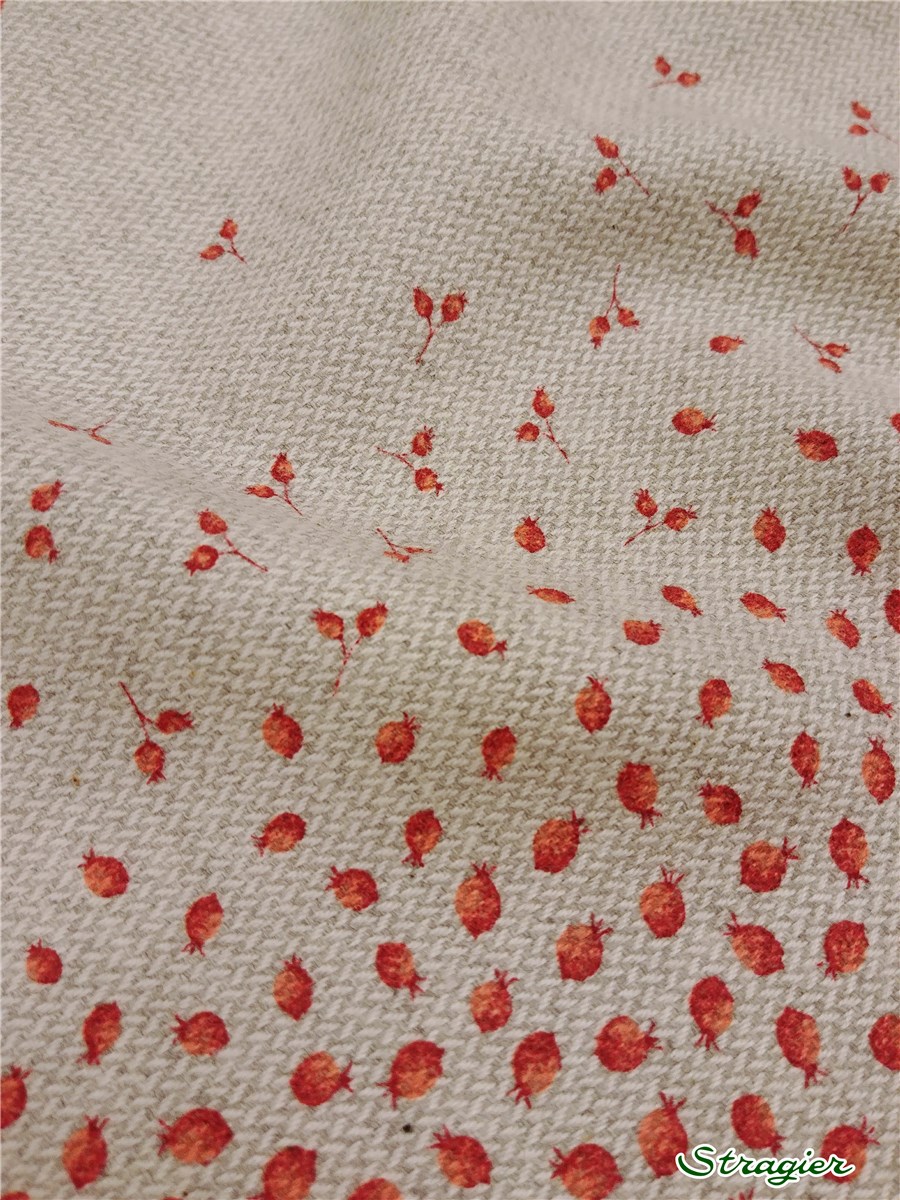 Coton gratté - Lena - Gris Perle-Cerise 