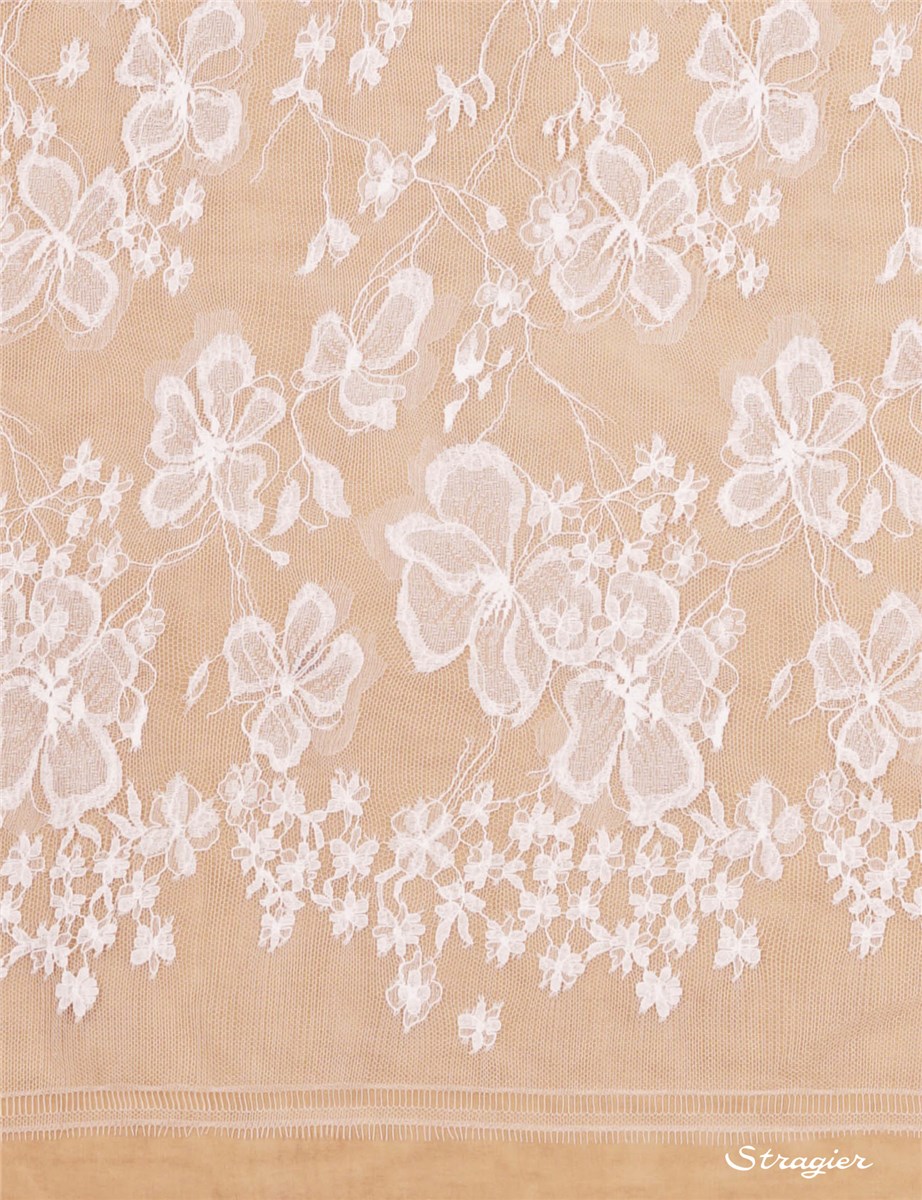 Dentelle Chantilly - Ophélie - Porcelaine Stragier - 100 cm