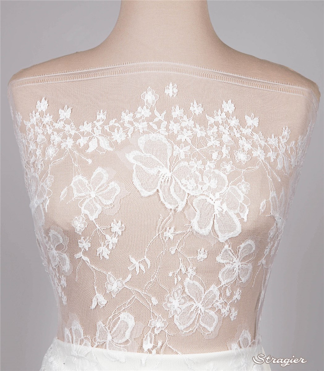 Dentelle Chantilly - Ophélie - Porcelaine Stragier - 100 cm
