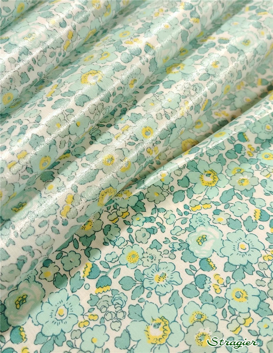 Liberty - coated on the back - 8020 Betsy Ann - Mint and Lemon