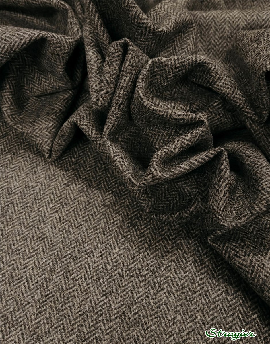 Fulled Wool - Chevrons - Acier