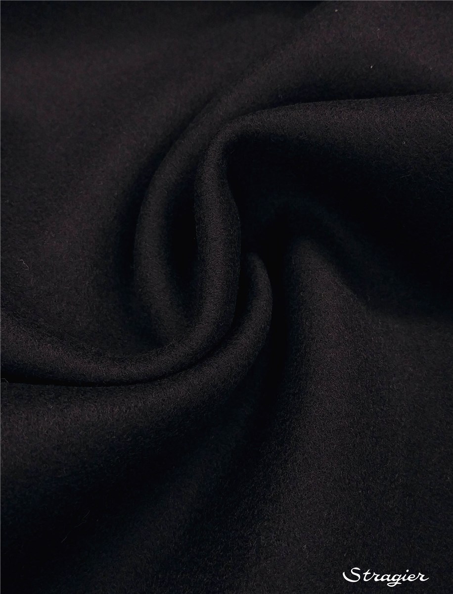 Fulled Wool - Double Face - Plain - Marine-Marine