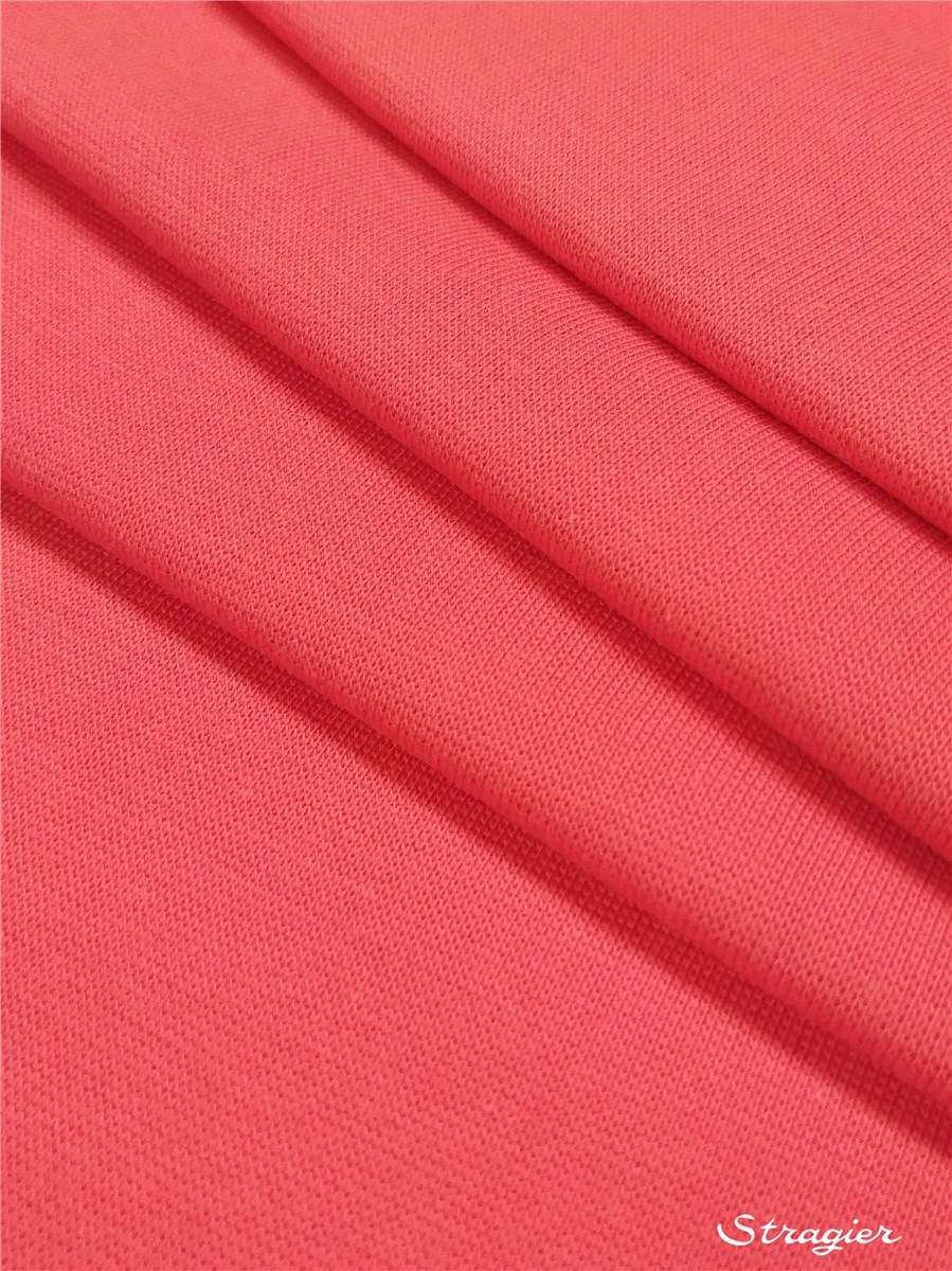 Pure Organic Cotton Knitted Ribbing - Plain - Rose Phlox