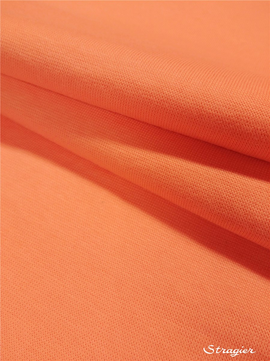 Pure Organic Cotton Knitted Ribbing - Plain - Saumon