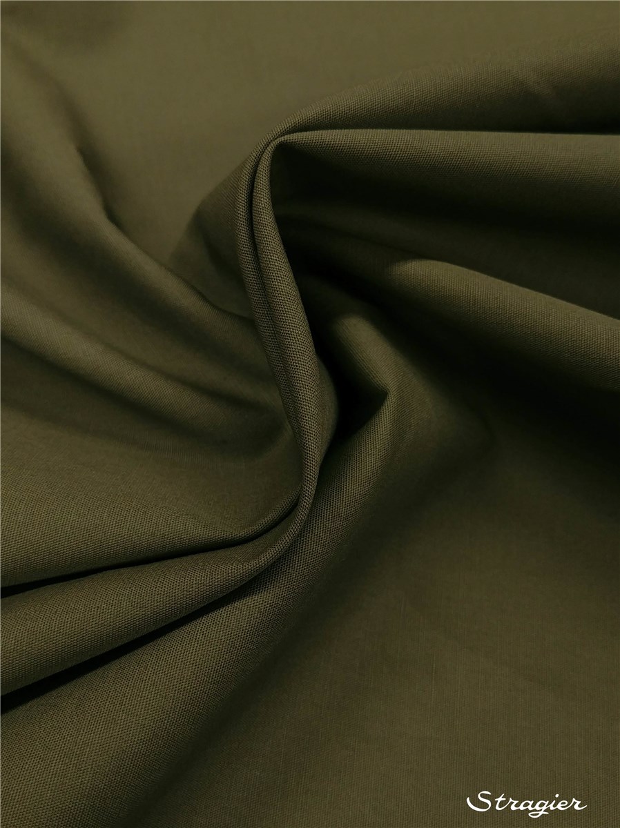Poplin 59 threads/cm - Plain - Khaki