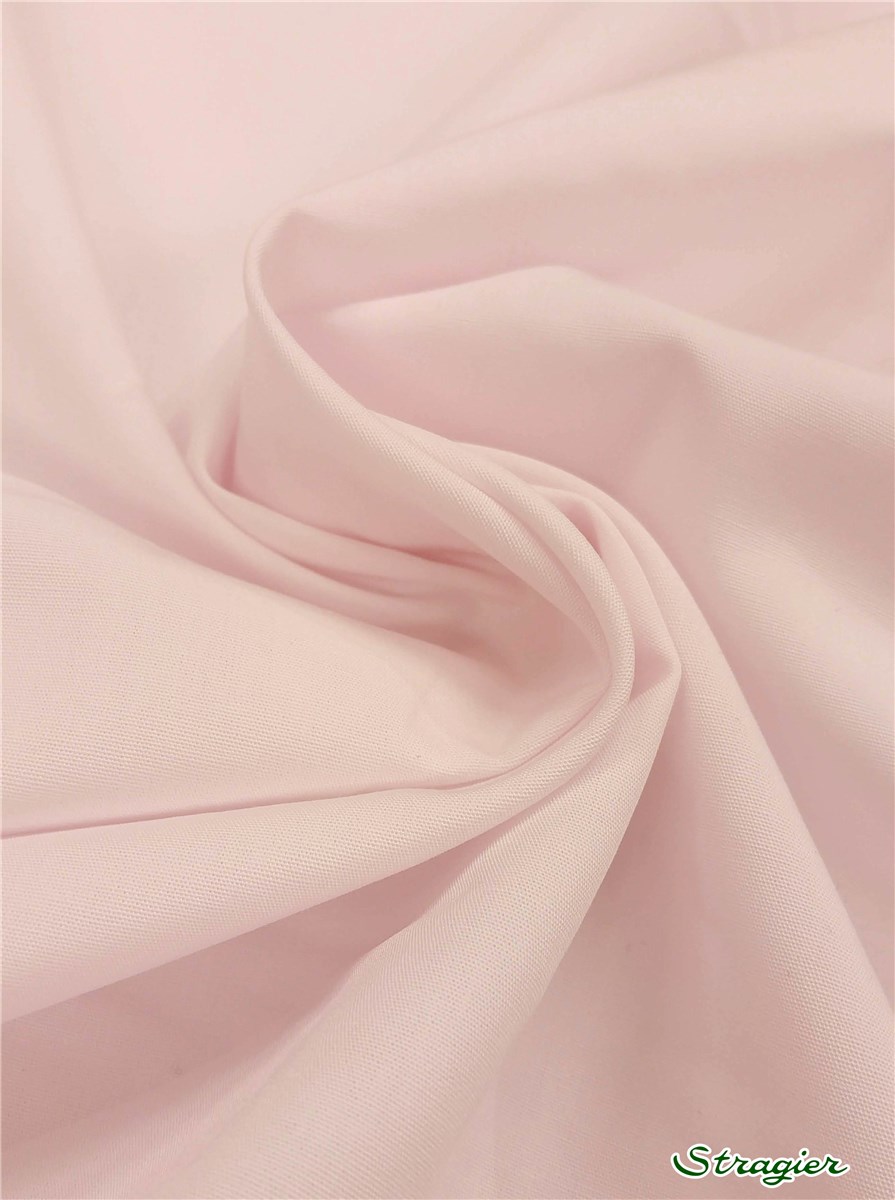 Poplin 59 threads/cm - Plain - Rose pâle