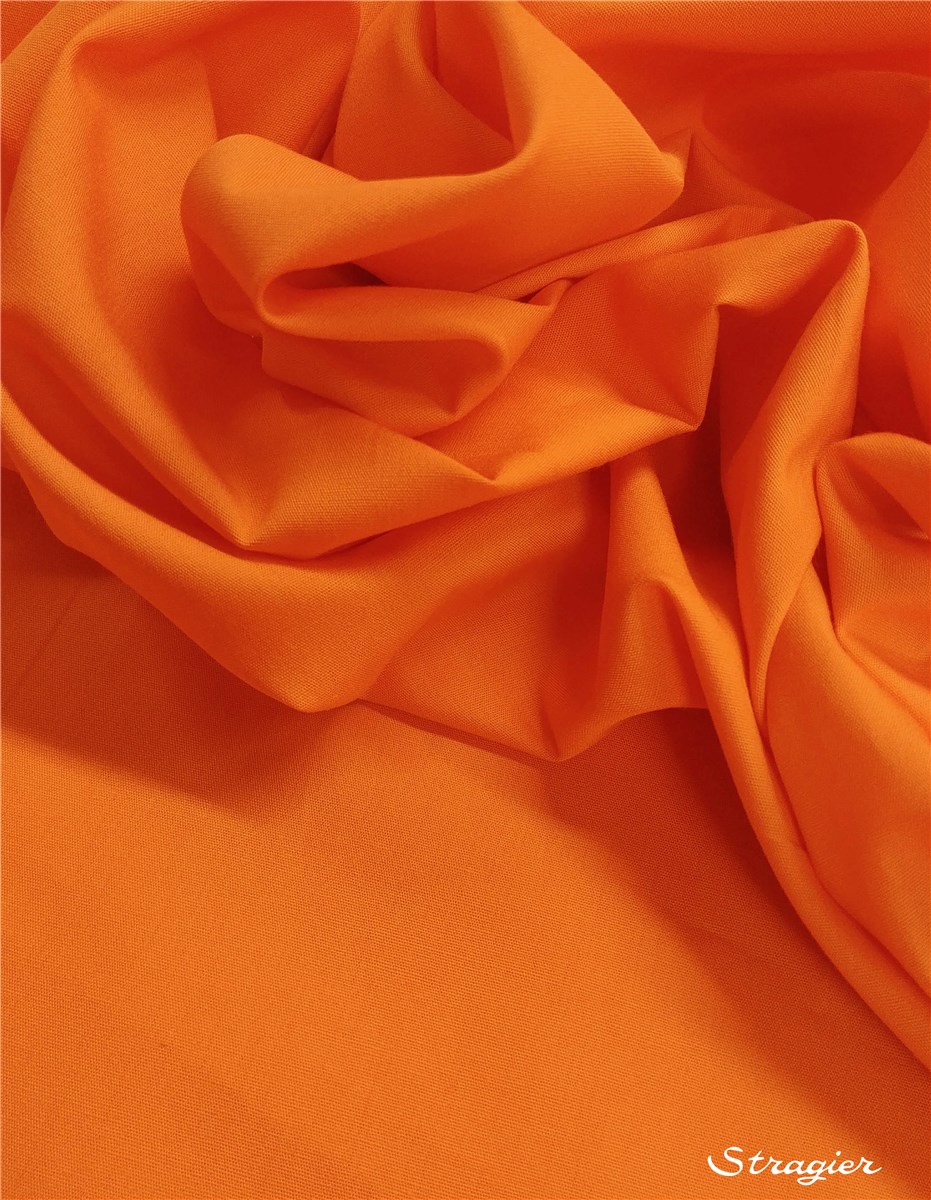 Poplin 59 threads/cm - Plain - Orange douce