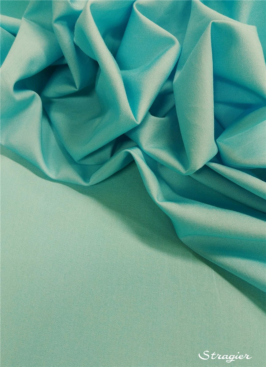 Popeline 59 fils/cm - Uni - Turquoise 