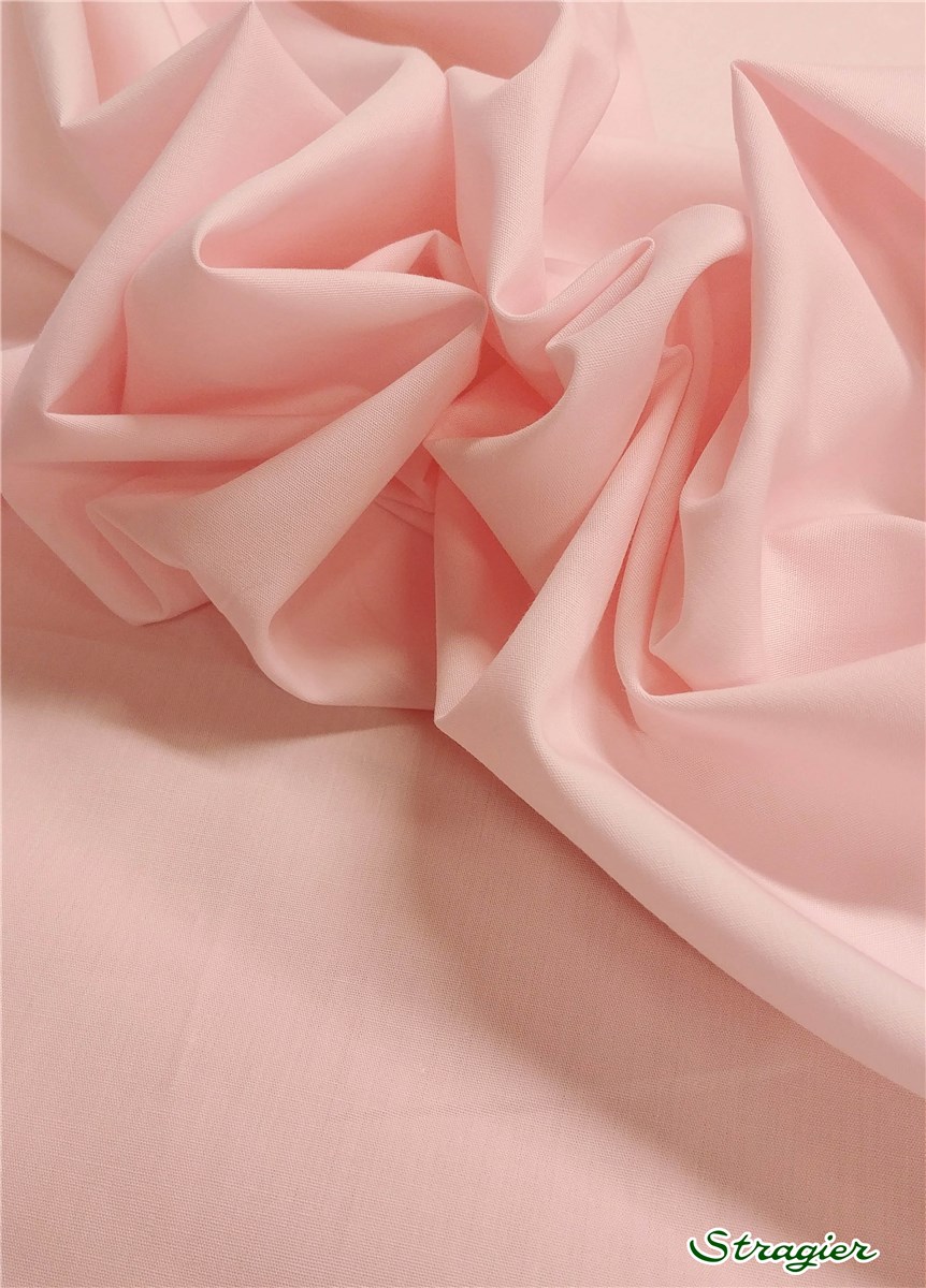Popeline 59 fils/cm - Uni - Rose Perle