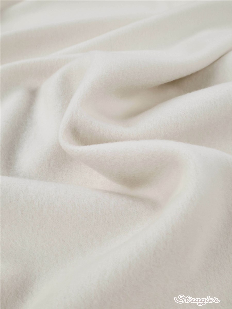 100% Cachemire longues fibres - uni - White - 20 Ivoire Stragier