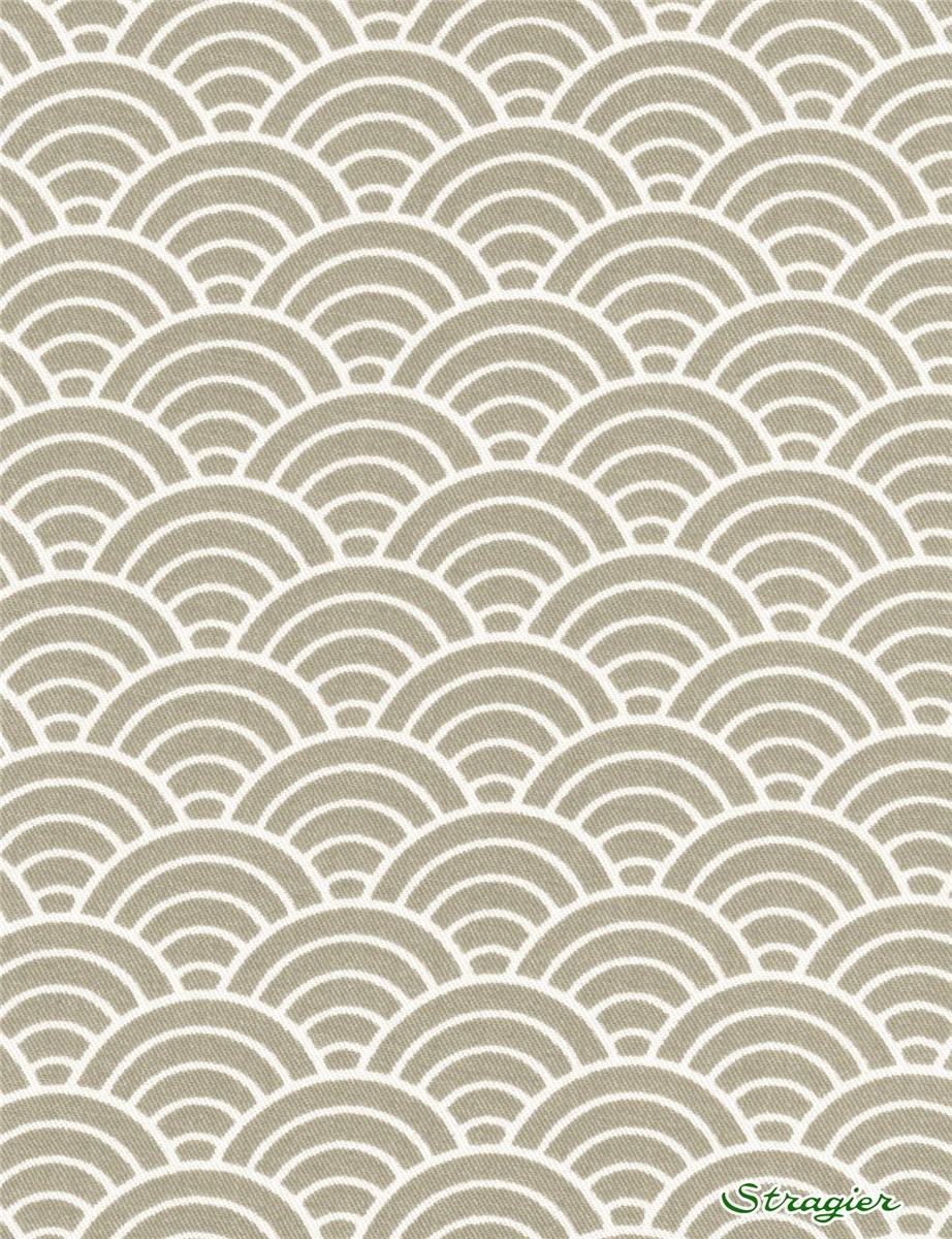 Viscose Twill - soft - Seigaiha - Grège