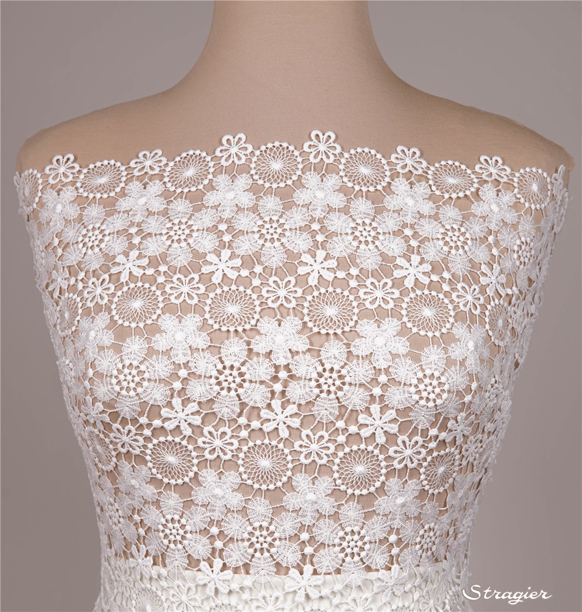 Guipure Coton - Cerclionie - Porcelaine Stragier - 100 cm