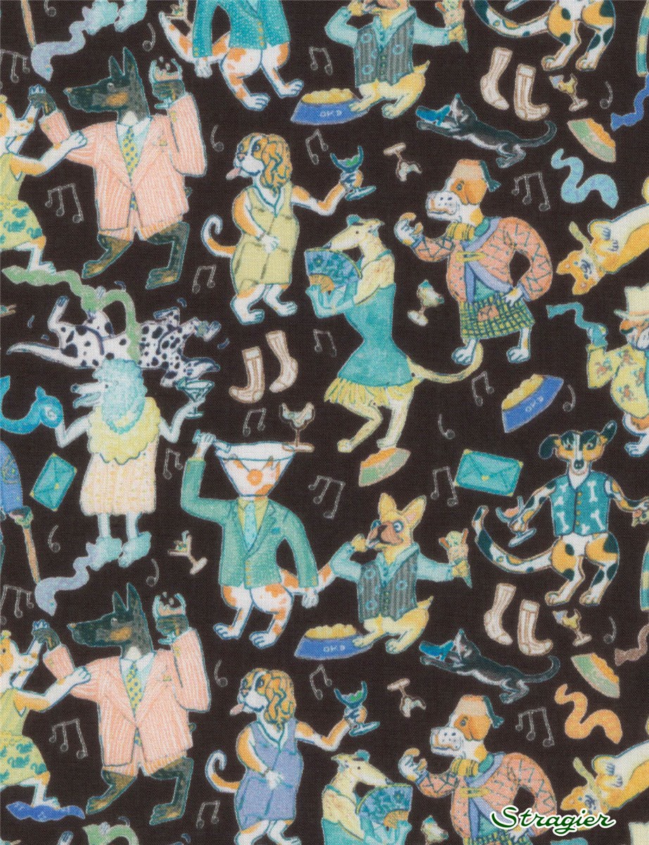 Liberty Tana Lawn - Dapper Dogs - C 