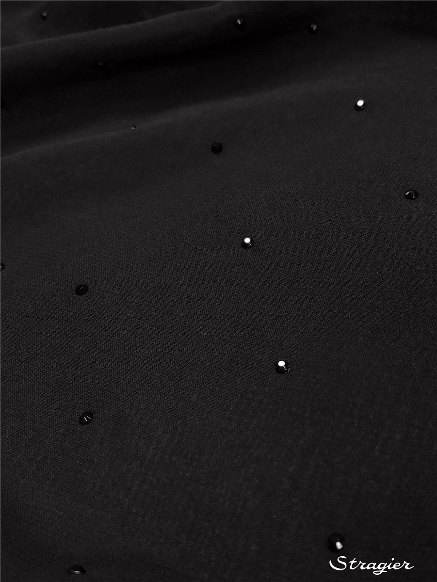 Georgette - Strass - Strass 2,5mm - Noir