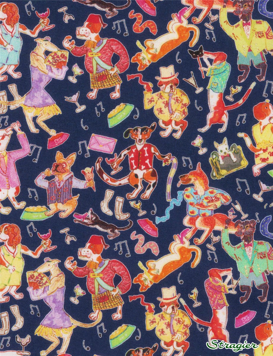 Liberty Tana Lawn - Dapper Dogs - A