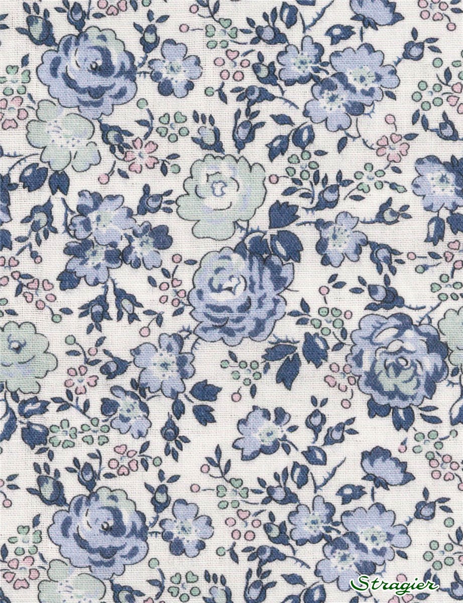 Liberty - Double Cotton - 8024 Felicite - Bleu Denim