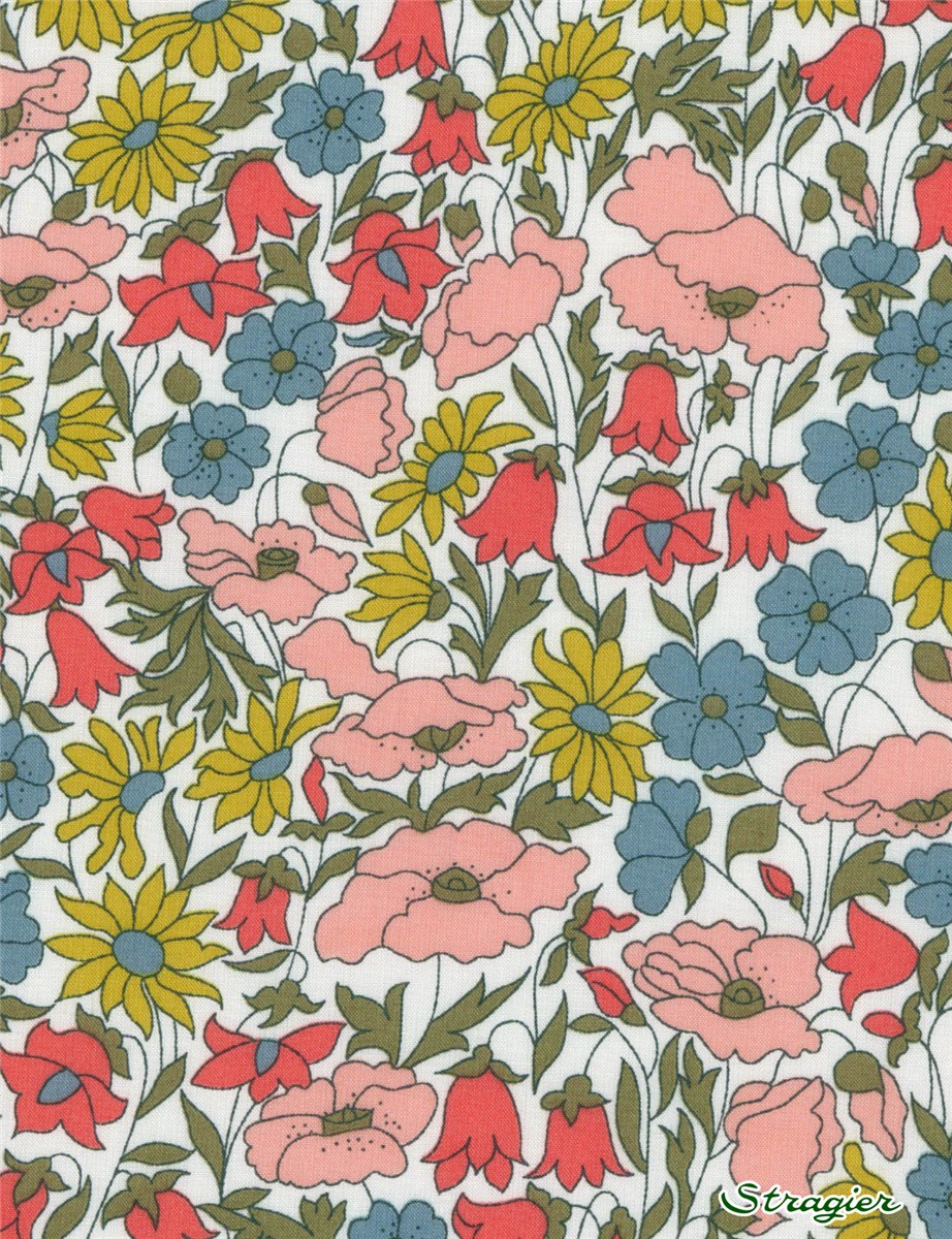 Liberty Tana Lawn - 4095 Poppy and Daisy - Vénus 