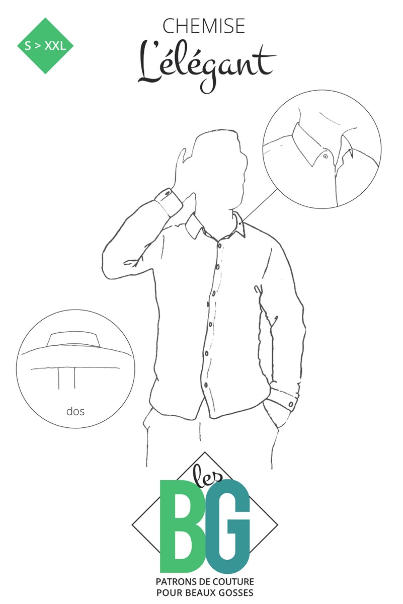 Patron "les BG" - Chemise L'élégant -  - S-XXL 