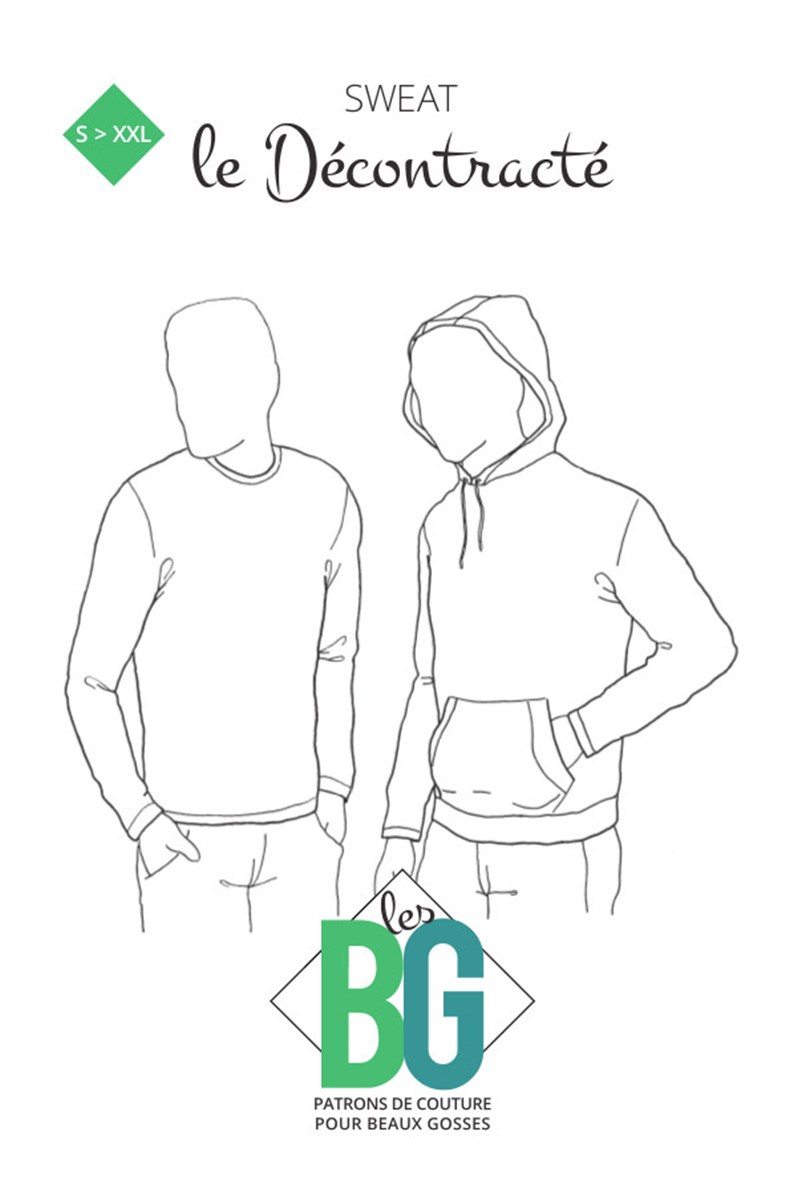 Patron "les BG" - Sweat Le Décontracté -  - S-XXL 