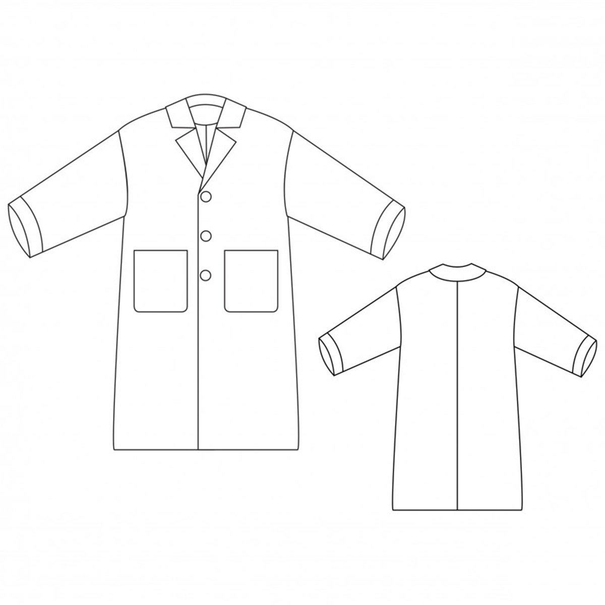 Patron République du Chiffon - Manteau Leonard -  - EU 34-46 