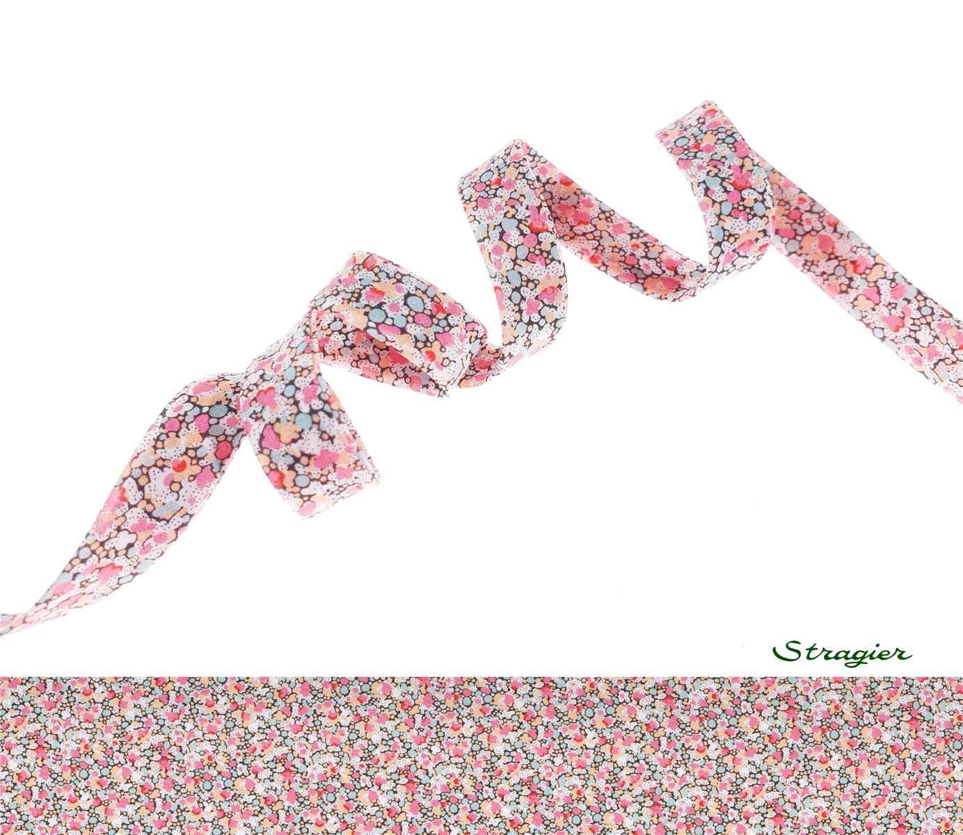 Biais Liberty - 9010 Pepper - Corail - 10 mm